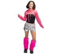 Boland - Calentadores de piernas de neón UV para disfraces, 1 par, brillan en la luz negra, calentadores de piernas de piel sintética, accesorios de disfraz para festivales, carnaval y fiestas