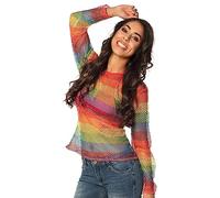 Boland Camiseta de red de peces – Sexy arcoíris unisex, lavable, Talla M/L