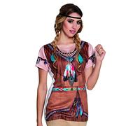 Boland - Camiseta fotoralista indiana Squaw para adultos, marrón, L, 84187