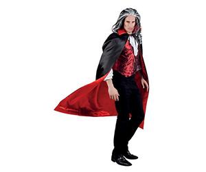 Boland - Capa de vampiro con cuello | Capa de Drácula de 150 cm en negro y rojo para Halloween