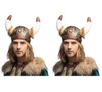 Boland - Casco de vikingo, tocado de material blando, accesorio de disfraz, para carnaval o fiesta temática (Paquete de 2)