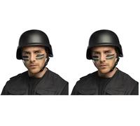 Boland - Casco Ejército, casco militar, tocado para disfraz, accesorio para disfraces, carnaval, fiesta temática (Paquete de 2)