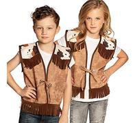 Boland - Chaleco Wild West unisex, de cuero con flecos y vaqueros, para vaquero o jinete de rodeo, disfraz, fiesta de disfraces, carnaval