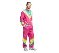 Boland - Chándal de época para hombre de los años 80, rosa neón