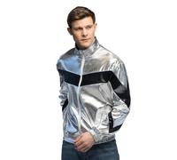 Boland - Chaqueta con aspecto metálico, chaqueta deportiva para mujer y hombre de estilo retro, disfraz para grupo para fiesta temática, carnaval