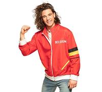 Boland Chaqueta de entrenamiento de Bélgica 61923, talla L, para hombres, países, bandera, chándal retro, deportista, disfraz de grupo, campeonato de Europa, fiesta temática, carnaval