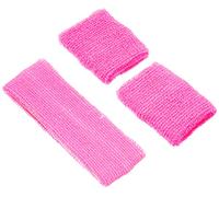 Boland - Cintas para el sudor, 1 cinta para la cabeza y 2 muñequeras, talla única, deporte, accesorio, años 80, chándal, tenista, disfraz, fiesta temática, carnaval