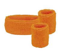 Boland - Cintas para el sudor, 1 cinta para la cabeza y 2 muñequeras, talla única, deporte, accesorio, años 80, chándal, tenista, disfraz, fiesta temática, carnaval