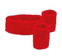 Boland - Cintas para el sudor, 1 cinta para la cabeza y 2 muñequeras, talla única, deporte, accesorio, años 80, chándal, tenista, disfraz, fiesta temática, carnaval