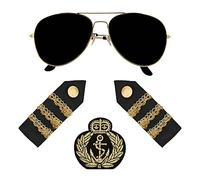Boland - Conjunto de disfraz, gafas, broche y hombreras, conjunto de disfraz para JGA o carnaval