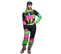 Boland - Conjunto de traje de esquí de los años 80 para mujer, negro