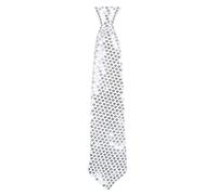 Boland 52952 - Corbata Lentejuelas, alrededor de 40 cm, plata