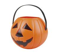Boland - Cubo en forma de calabaza 'Dolcetto o Scherzetto', para Halloween, color naranja 14x16 cm Arancione