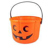 Boland - Cubo en forma de calabaza 'Dolcetto o Scherzetto', para Halloween, color naranja 14x18 cm Arancione