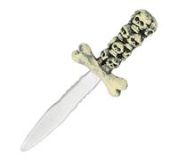 Boland - Daga Bones con Calavera, 30 cm | Cuchillo de juguete para disfraz, Carnaval y fiesta temática, réplica, pirata, demonio