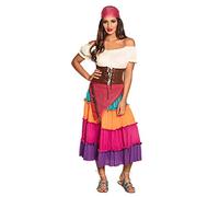 Boland Desconocido Disfraz de zíngara | Vestido, cinturón y pañuelo para la cabeza, disfraz de mujer, para Carnaval y fiestas temáticas, vidente