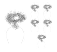 Boland - Diadema halo para adultos, 6 unidades, dorada o plateada, accesorio para disfraces de carnaval y Navidad