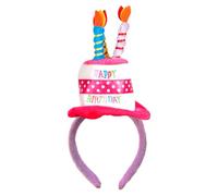 Boland 00940 - Diadema Happy Birthday, Tiara con mini sombrero para cumpleaños, tarta, regalo, sorpresa, fiesta, decoración