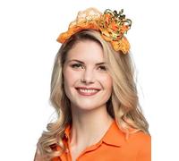 Boland 61829 - Diadema de diseño de reina dorada Naranja Unisex, corona con encaje, tiara, Países Bajos, artículo para fans de fútbol, EM, Mundial, Carnaval, fiesta temática