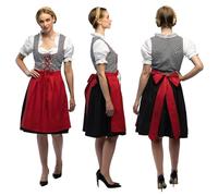 Boland - Disfraces de Baviera, conjunto de disfraz con dirndl, blusa y delantal, disfraces de mujer para carnaval y fiesta de la cerveza
