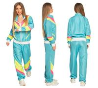 Boland - Disfraz adulto años 80 chándal con bolsillos, chaqueta y pantalón, chándal, despedida de soltero, estilo retro, deportivo, disfraz de grupo, adulto, fiesta temática, carnaval