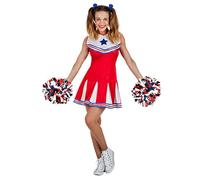 Boland - Disfraz animadora, vestido corto, disfraces para fiestas tematicas, halloween o carnaval, futbol