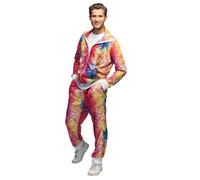 Boland - Disfraz chándal discoteca hombre, traje camping, chándal, traje años 80, disfraz grupo, fiesta temática, carnaval