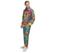 Boland - Disfraz chándal leopardo, traje años 80, chándal para carnaval y fiestas temáticas, traje de mal gusto