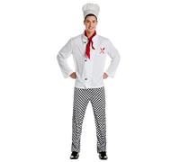 Boland - Disfraz de cocinero de 4 piezas para adulto, disfraz de disfraz, conjunto de disfraces para carnaval y fiestas temáticas