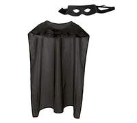 Boland Disfraz de héroe Batman (71051) – 2 piezas, adulto, talla única, máscara y capa, negro
