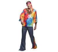 Boland - Disfraz de Hippie para adulto, carnaval, fiestas temáticas y cosplay, fantasía