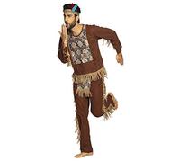 Boland - Disfraz de indio para hombre Great Hawk | Pantalones, camisa y diadema, disfraz de vaquero para hombre, carnaval y jefe de tribu
