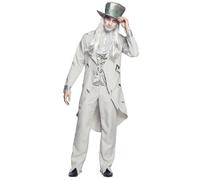 Boland - Disfraz de Novio Fantasma, Conjunto con chaleco, abrigo, pantalón y jabot, Disfraz para carnaval, fiesta temática, Halloween o JGA