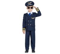 Boland - Disfraz de piloto para niño, 5 piezas, disfraz para fiestas temáticas, Halloween o carnaval, capitán de vuelo