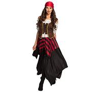 Boland - Disfraz de Pirata Tornado Adulto, vestido, corsé, pañuelo en la cabeza, para mujer, pirata, bucanera, disfraz, carnaval, fiesta de disfraces