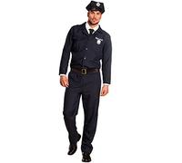 Boland - Disfraz de policía para hombre | Gorra, camiseta, pantalones, cinturón, carnaval, despedida de soltero y uniforme, profesión, policía