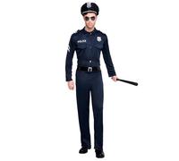 Boland - Disfraz de policía para hombre, policía Bobby | Gorra, camiseta, pantalones, cinturón, Carnaval, despedida de soltero y uniforme, profesión