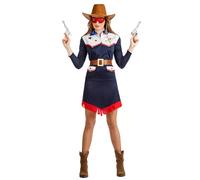 Boland - Disfraz de vaquera para mujer, 4 piezas, disfraz para fiestas temáticas, Halloween o carnaval, lejano oeste, vaquero