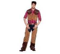 Boland - Disfraz de Vaquero Bruce Adulto, chaleco y pantalones, Salvaje Oeste, sheriff, conjunto, carnaval, fiesta de disfraces