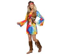 Boland - Disfraz de Hippie para adulto, carnaval, fiestas temáticas y cosplay, fantasía