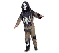 Boland - Disfraz para niño con diseño esqueleto zombi, talla 128 (78048)
