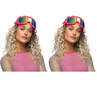Boland - Gafas de esquí para disfraces y fiestas, gafas con estilo para festivales, carnaval o fiestas temáticas apres ski (Paquete de 2)