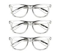 Boland - Gafas de fiesta, 3 piezas, gafas divertidas, sin graduación, rapero, estrella, accesorio, fiesta temática, carnaval