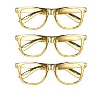 Boland - Gafas de fiesta, 3 piezas, gafas divertidas, sin graduación, rapero, estrella, accesorio, fiesta temática, carnaval