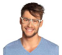 Boland - Gafas de fiesta nerd, para adultos, gafas divertidas sin gafas, gafas de plástico, de los años 80, fiesta temática, carnaval, Halloween