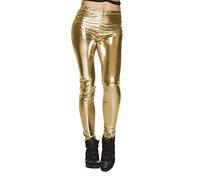 Boland - Glance Leggings, dorado, elástico, versátil, carnaval, disfraz