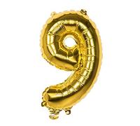 Boland - Globo con número, tamaño 66 cm, dorado, globo con número, número, globo, cumpleaños, aniversario, cumpleaños infantil, decoración, regalo
