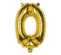Boland - Globo Mylar número '0' (36 cm), dorado, color dorado, 36 cm, 22000
