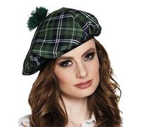 Boland - Boina Mrs. Tartan, banda elástica, gorra tartán, sombrero, Escocia, Highlands, disfraz, carnaval, fiesta temática