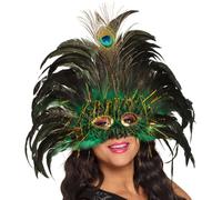 Boland BOL00265 Máscara de Carnaval de Pavo Real Rio con Plumas